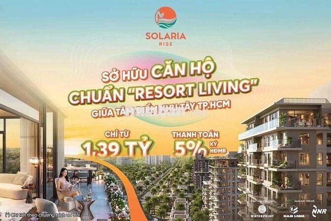 CHỈ HƠN 1TỈ SỞ HỮU NGAY CĂN HỘ NGHỈ DƯỠNG WATERPOINT SOLARIA. TT 2 NĂM