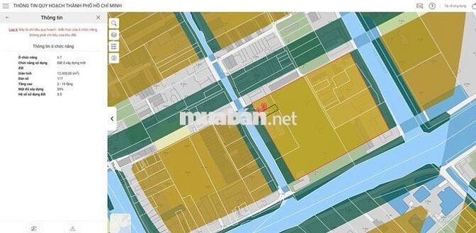 Bán đất Thạnh Lộc 12. DT 7m x 28m,mặt bờ rạch 5m giá 5.6 tỷ