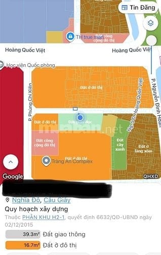 Bán nhà ngõ 5 Hoàng Quốc Việt quy hoạch mặt phố vuông chằn chặn 9m MT