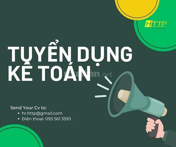 CẦN TUYỂN GẤP NHÂN VIÊN KẾ TOÁN, LƯƠNG CỨNG 9TR !