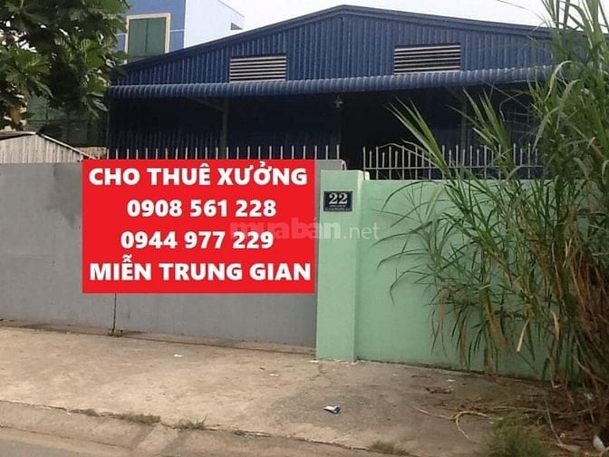 Nhà xưởng cho thuê phường thạnh lộc quận 12 dt: 600m giá 33 triêu