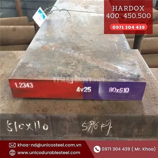 Tấm chịu mài mòn HARDOX 400, 450, 500 - UNICO STEEL