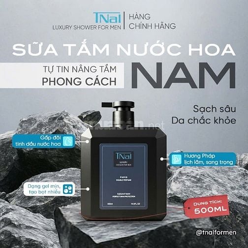 Sữa tấm TNal 500ml với thiết kết sang trọng, nhiều bọt mịn, thơm lâu