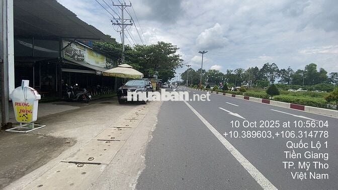 🌟 BÁN NHÀ KHO & ĐẤT MẶT TIỀN QUỐC LỘ 1A – TP. MỸ THO, TIỀN GIANG