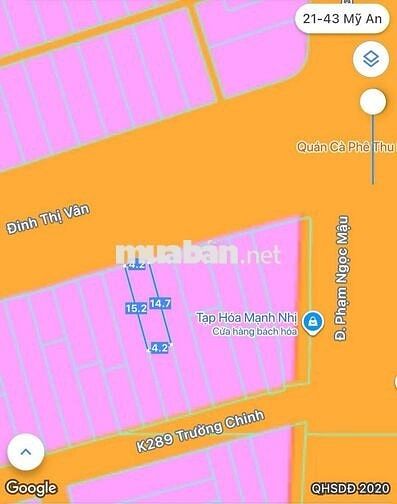 Bán đất mặt tiền 10.5m – Đinh Thị Vân – Thanh Khê – 5.65 tỷ