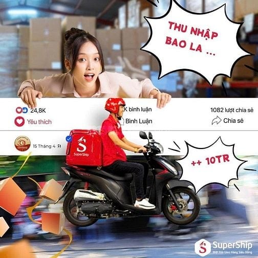 Tuyển dụng Nhân viên giao hàng khu vực Quận 4 và 7