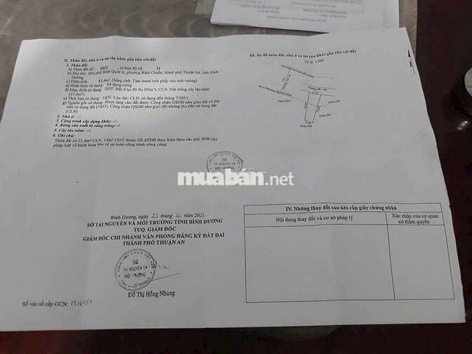 Bán đất 81,6m² = 1 tỷ 500 triệu