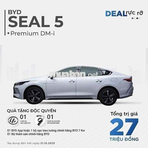 BYD Seal 5 Giá 696Tr - Ưu ĐÃI 27 TRIỆU