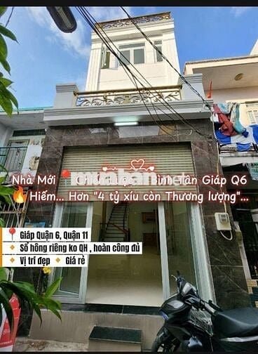 🏡Bán nhà Quận 6 - Nhỉnh 4tỷ🌷 - Khu sầm uất -Nhà Mới Ở Ngay - Ko LG QH😍