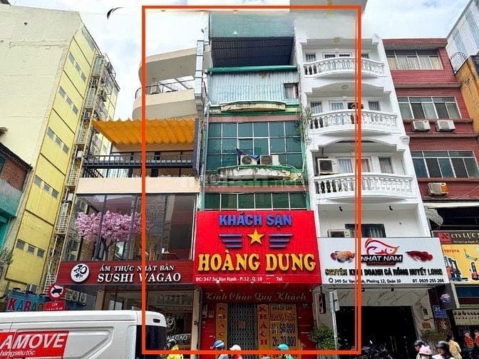 BÁN NHÀ KHÁCH SẠN MẶT TIỀN : 347 SƯ VẠN HẠNH - P. 12 - Q. 10 - TPHCM