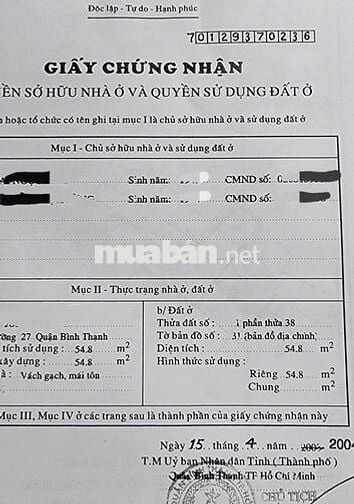 BÁN NHÀ THANH ĐA-BÌNH THẠNH (GẦN CHÁO VỊT THANH ĐA)