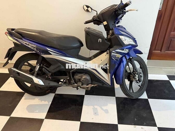 Xe máy SYM Angel 108cc màu xanh bạc đen chính chủ