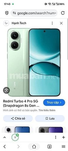 Cần Bán Redmi Turbo 4 Pro Màu Xanh Mới Nguyên Seal