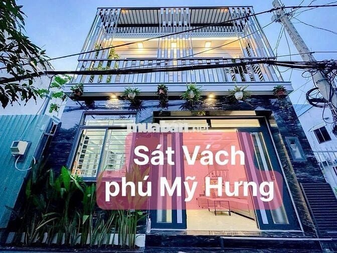 Nhà Sát Phú Mỹ Hưng - Hẻm Xe Hơi - Sổ Hồng Riêng- Hoàn Công Đầy Đủ