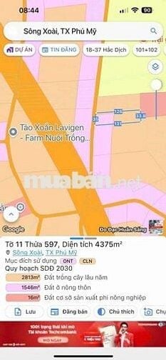 BÁN ĐẤT SÔNG XOÀI, PHÚ MỸ, BRVT