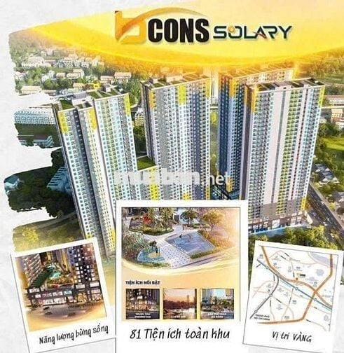 Bán nhanh căn BCONS SOLARY 2PN 1WC giá gốc CĐT 1ty7.