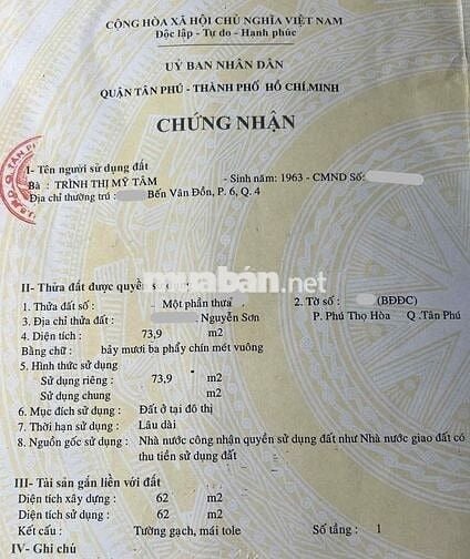 Bán nhà có dãy trọ 74m2 Nguyễn Sơn, ngang 8m, hơn 4 tỷ