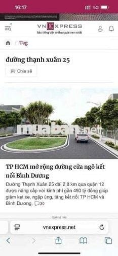 TIN THẬT BÁN NHÀ HẺM XE HƠI , THỚI AN 16 ,4x19m2 ,76m2, CHỈ 78tr/m2 ,