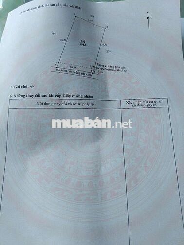 Bán đất thổ full nền ngang 20 dài 38 giá 230tr/1m