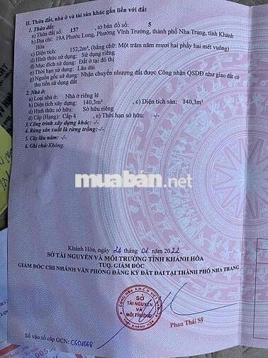 Bán Nhà 3  Mặt Tiền Phước Long Nha Trang 165,1m Ngang 6,6m