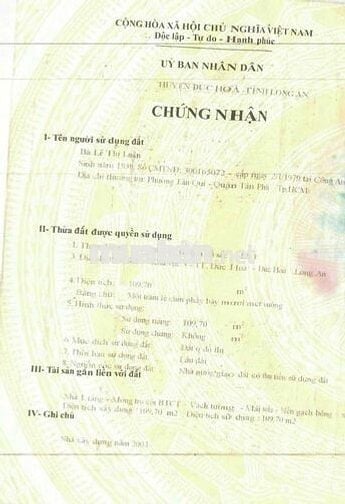 🔥 BÁN ĐẤT MẶT TIỀN ĐƯỜNG 825 – TRUNG TÂM THỊ TRẤN ĐỨC HÒA 🔥