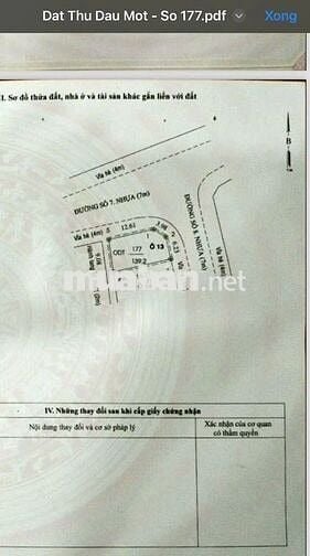 Chính chủ cần bán lô đất góc 2 mặt tiền chánh nghĩa ,trung tâm TP TDM