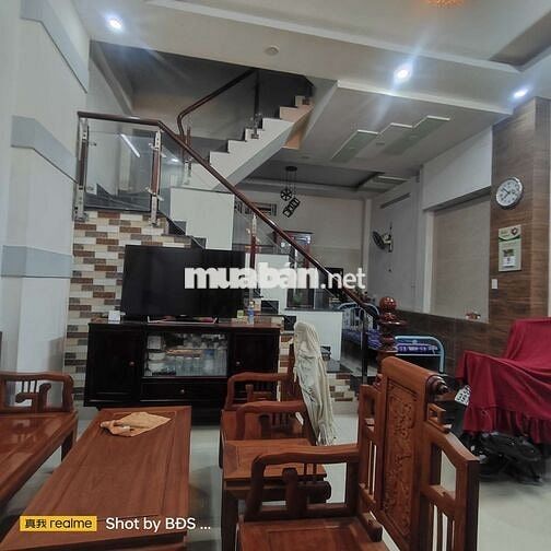 Nhà 54.2m2 1trệt 2lầu có 3pn 4wc sân thượng hẻm xe hơi HBP 5.6tỷ tl