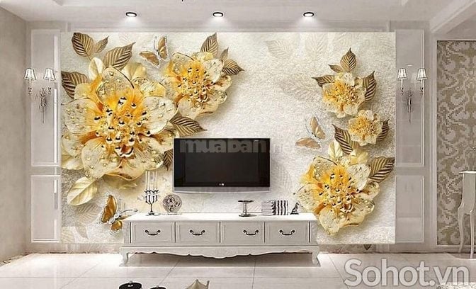 Tranh gạch 3d ốp tường hoa ngọc - VCX44