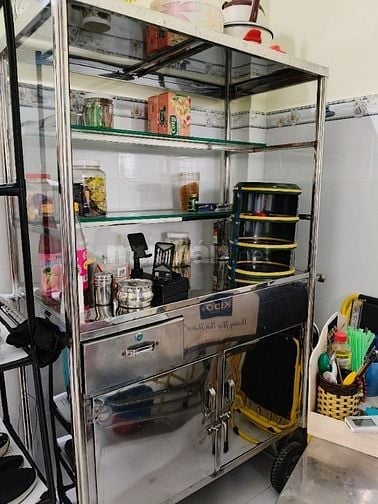 Tủ kính bán cà phê bánh mì dài 1m2 rộng 60cm 