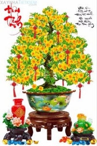 tranh gạch 3d tranh hoa mai - SCX644