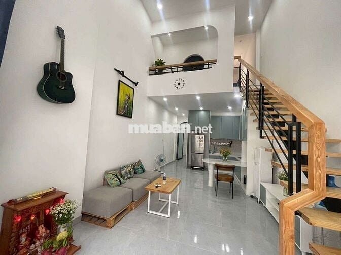 BÁN NHÀ MỚI ĐẸP - TRỆT + LỬNG - HẺM 3 GÁC