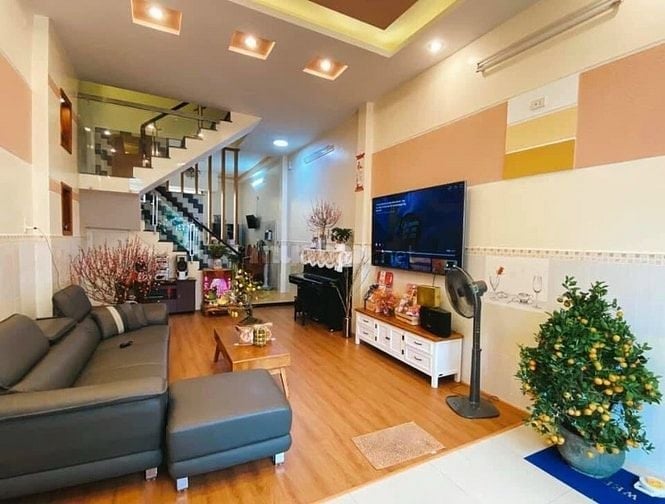 💯ĐỐI DIỆN HOA VIÊN🌿Nhà đẹp FULL NỘI THẤT KDC Bình Phú 4x16m 4 tầng