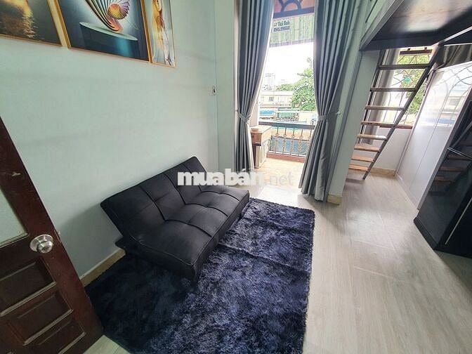 căn hộ  đầy đủ tiên nghi ban công gác 35m2 quận trung tâm