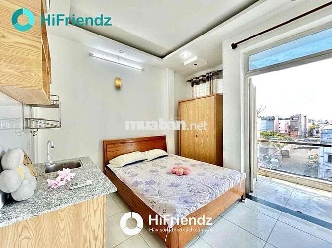 STUDIO BAN CÔNG FULL NỘI THẤT GẦN NGÃ TƯ BỐN XÃ - LÊ VĂN QUỚI