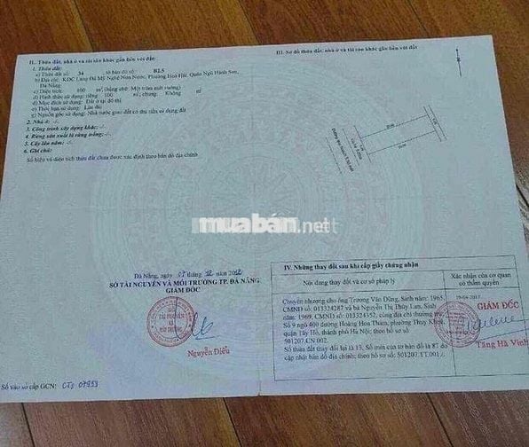 CẦN BÁN LÔ ĐẤT BIỂN NON NƯỚC, BÙI BỈNH UYÊN 5.5m 100m2