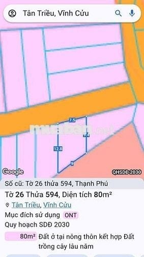 Đất hẻm Đình Thần gần chợ Thạnh Phú