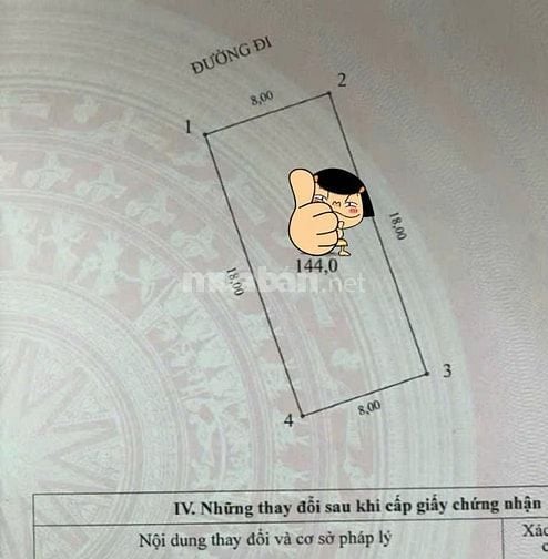 Bán 144m2 đất MT 8m đường hè 10m xây Vp- Cty phố Đức Diễn  Từ Liêm cũ