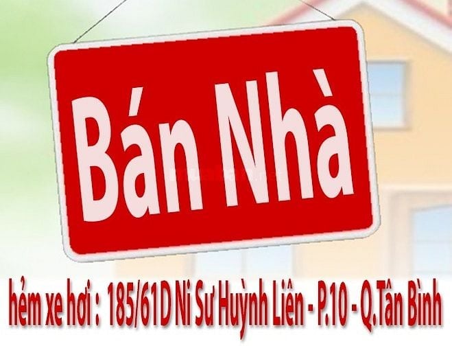 Nhà Bán Hẻm Xe Hơi 185/61D Ni Sư Huỳnh Liên P10 Q.Tân Bình dt:10/9m 2L