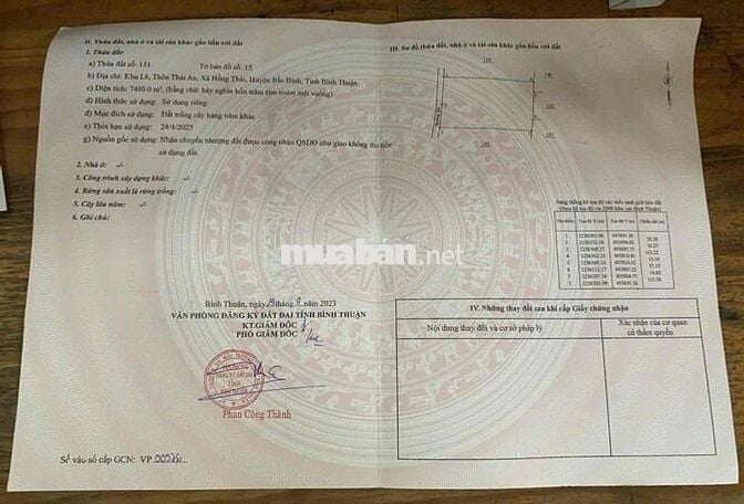 Lô đất 7480m sổ thể hiện đường giá đầu tư cự rẻ