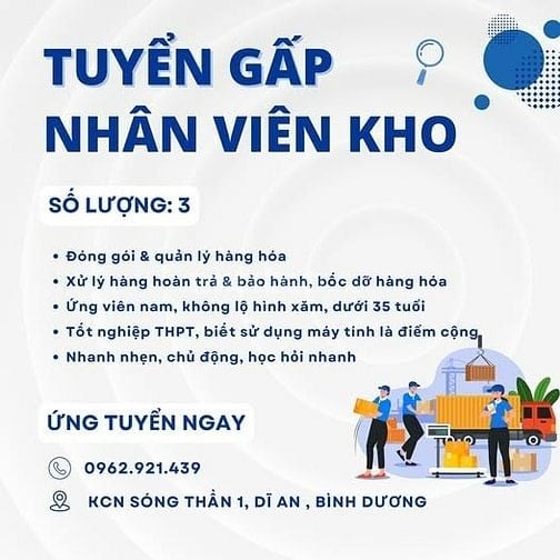 [Kingden Trading] Nhân viên Kho
