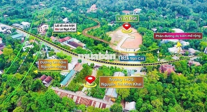 Đất Thuỷ xuân gần trường học, ngay mặt tiền Lê ngô cát