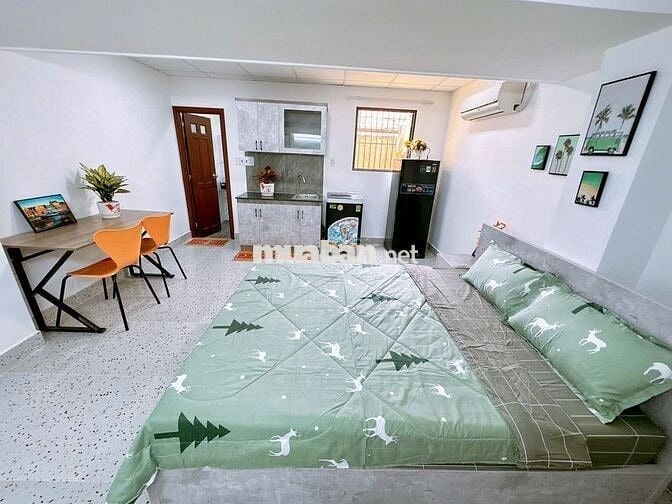 CHO THUÊ CĂN HỘ STUDIO ĐẸP – FULL NỘI THẤT – MÁY GIẶT RIÊNG - FREE DV