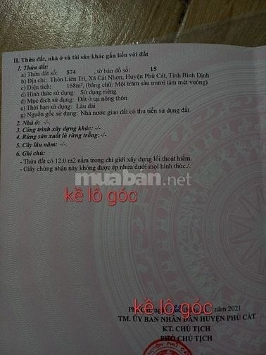 Bán đất mặt tiền QL19B đối diện cụm CN Cát Nhơn, Phù cát, Bình Định