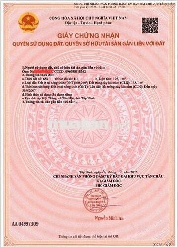 Bán Lô Đất Mặt Tiền Đường DT785 Ấp Hội Thắng, Xã Tân Hội, Tây Ninh