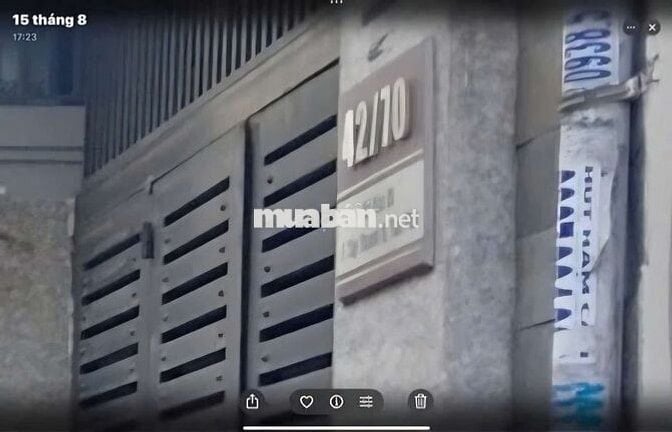 CHÍNH CHỦ CẦN BÁN NHÀ PHỐ HỒ ĐẮC DI - TÂN PHÚ