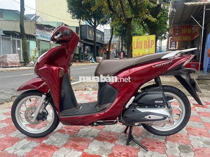 Honda Vision Đời 2021 Màu Đỏ Xe Đẹp Bảo Hành 12T