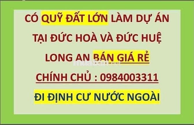 CẦN BÁN GẤP QUỸ ĐẤT LỚN ĐỂ ĐI ĐỊNH CƯ NƯỚC NGOÀI