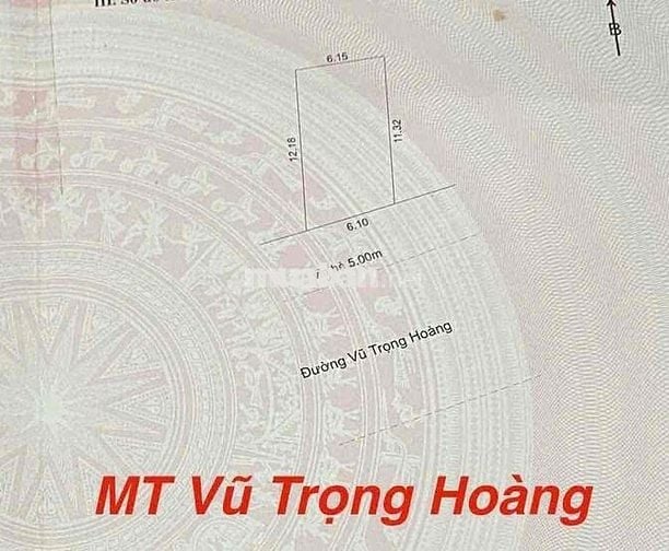 Lô đất đường 10.5m mặt tiền Vũ Trọng Hoàng ngang 6m nở hậu