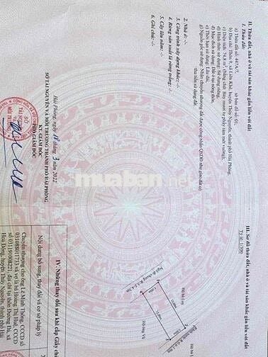 Cần Bán Đất Liên Khê Thuỷ Nguyên Hải Phòng