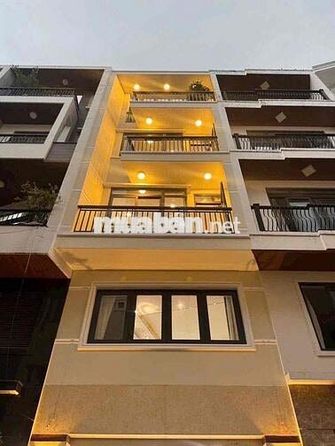 Giáp Phú Nhuận, Nhà ~50m2, 5 tầng 5PN, hẻm 6m, Nguyễn Văn Đậu, ở ngay